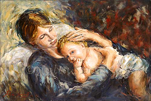 500x334 Julia Swartz Fine Art Gallery Mother Amp Child Oil Painting - Child Oil Painting