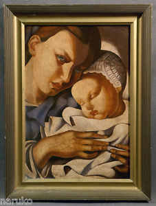 227x300 Mother Amp Child Oil Painting Oil On Canvas 20 X 28.5 Signed - Child Oil Painting