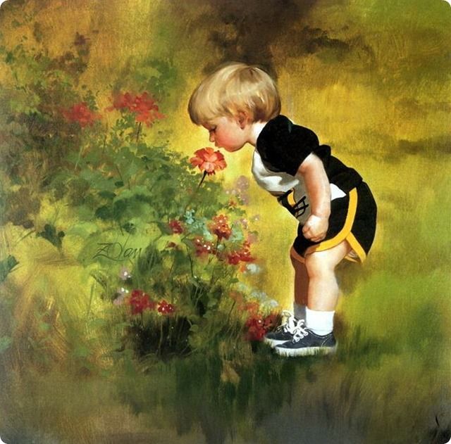 640x631 20 Beautiful Baby Oil Paintings For Your Inspiration - Child Oil Painting