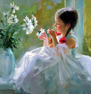 300x308 Top Original Art Oil Painting 100% Hand Painted Work Child - Child Oil Painting