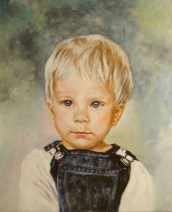 350x430 Animals Children Horses And Pets Portrait Paintings Artist - Child Portrait Painting