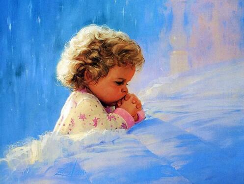 497x375 Home Decor Gift Hand Made Mural Cross Stitch Full Diamond Art - Child Praying Painting