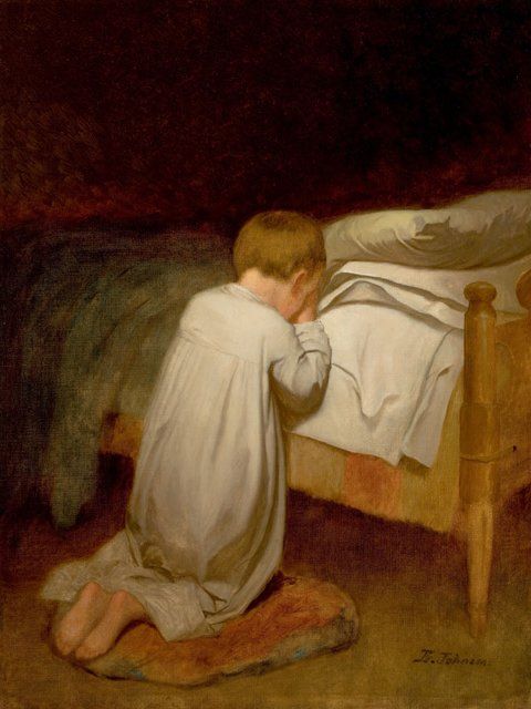 480x640 One Of Johnson's Most Famous Paintings Is - Child Praying Painting