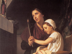 300x225 Le Voeu Candle Prayer Praying Mary Child Mother Catholic Lane - Child Praying Painting