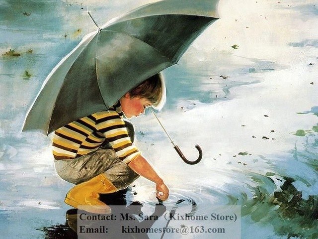 640x480 Museum Quality Donald Zolan Touching The Sky,early Childhood Cheap - Childhood Painting