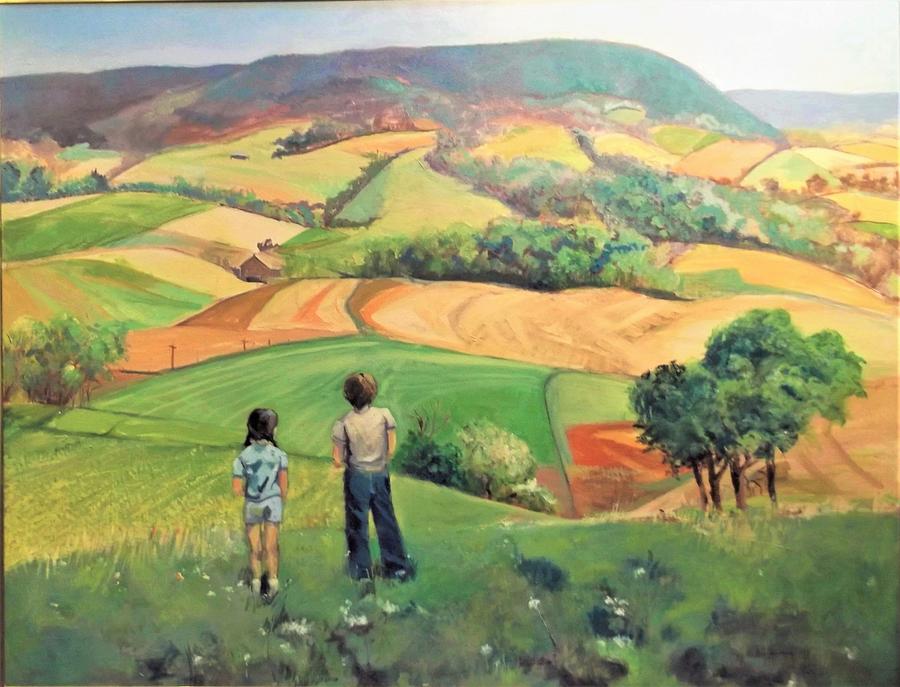 900x687 View From Childhood Painting By Beverly Klucher - Childhood Painting