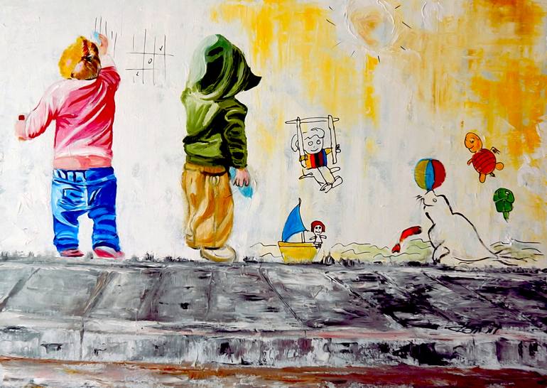 770x546 Saatchi Art O 42 Wall Art - Children Painting