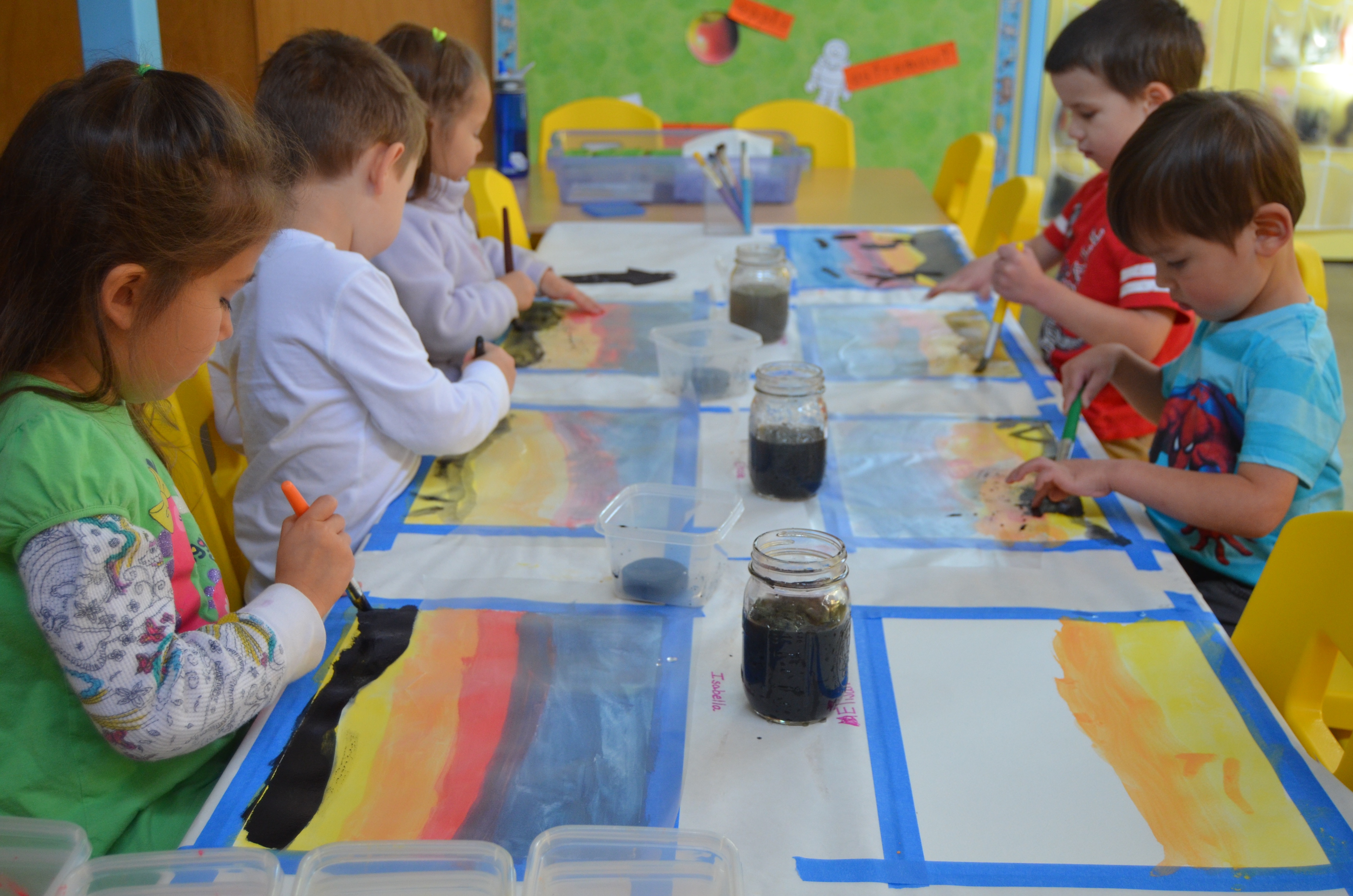 4928x3264 Painting Little Pandas Playschool - Children Painting