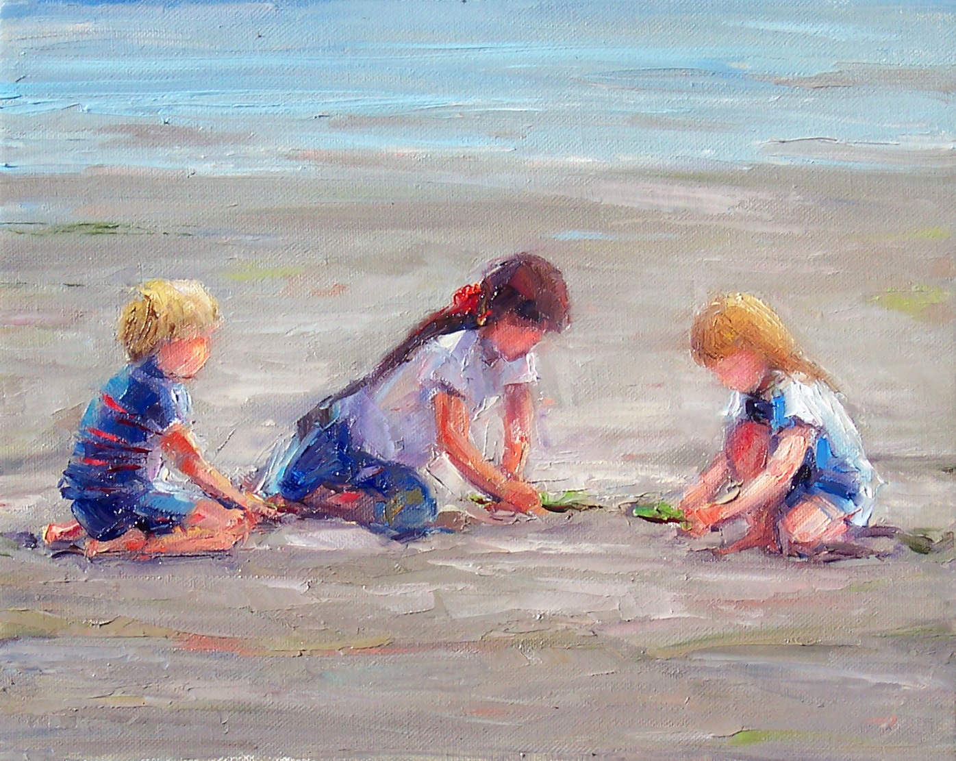 Children Playing On The Beach Painting At PaintingValley Com Explore   Children Playing On The Beach Painting 5 