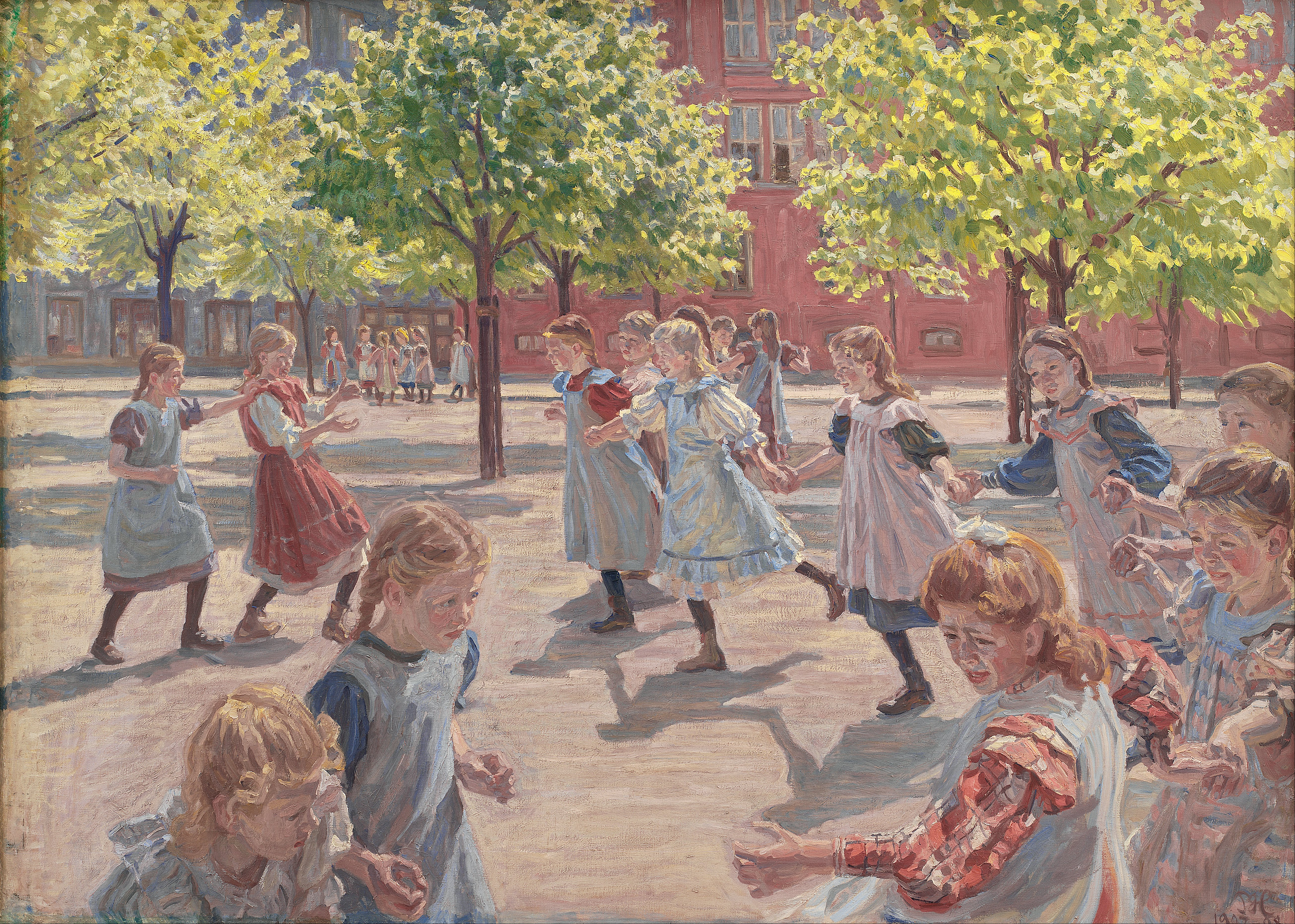 5218x3725 Filepeter Hansen - Children Playing Painting