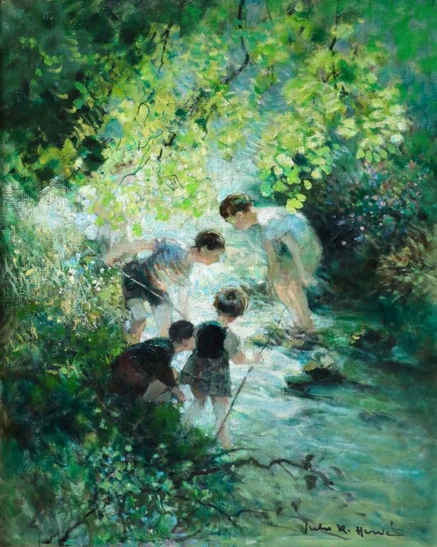 614x768 Jules - Children Playing Painting
