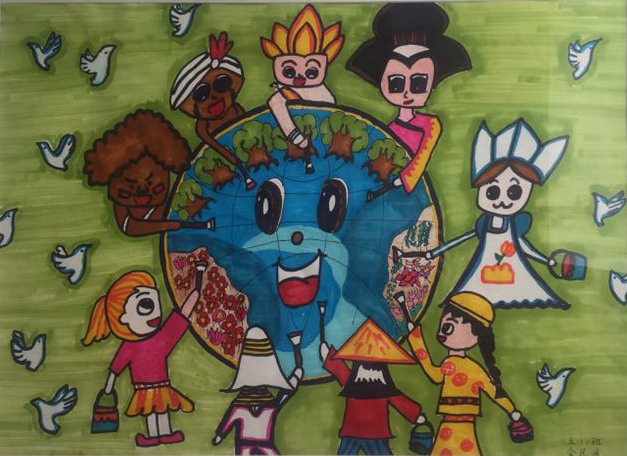 627x456 Children's Art Exhibition Celebrate International Children's Day - Childrens Day Painting