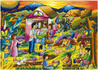 400x286 2007 World Habitat Day Children's Drawing Contest Art Gallery - Childrens Day Painting