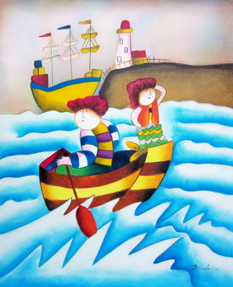 800x986 Oil Paintings Frames - Childrens Day Painting