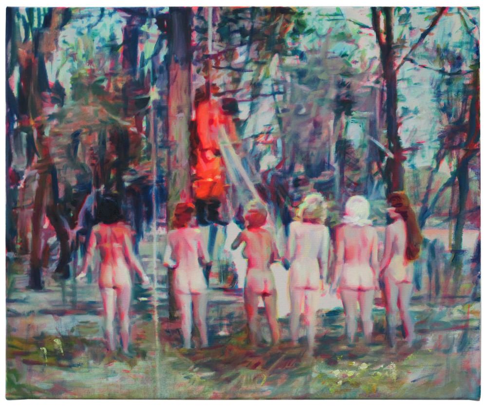 1000x836 Nina Childress Finding A Man (921), 2016 Huile Sur Toile 54 X 65 - Childress Painting