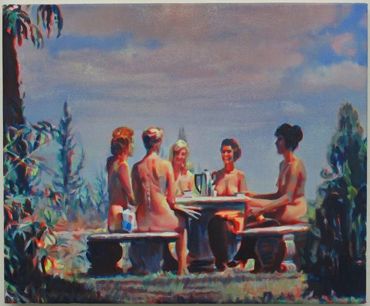 720x595 Les Nudistes, Nina Childress Le Sujet En Peinture - Childress Painting