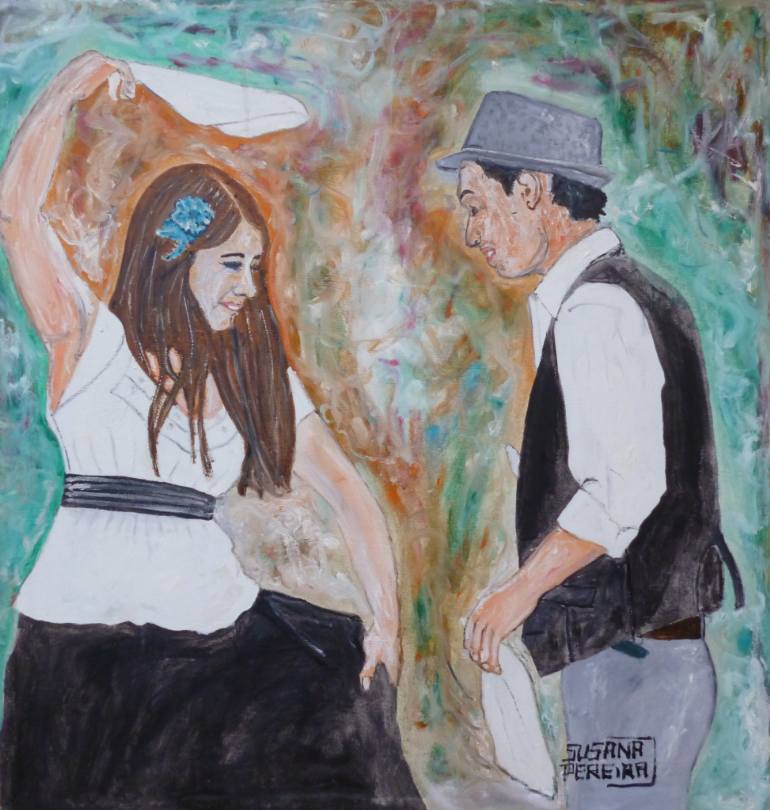770x810 Saatchi Art Chilean Cueca Painting By Susana Pereira - Chilean Painting