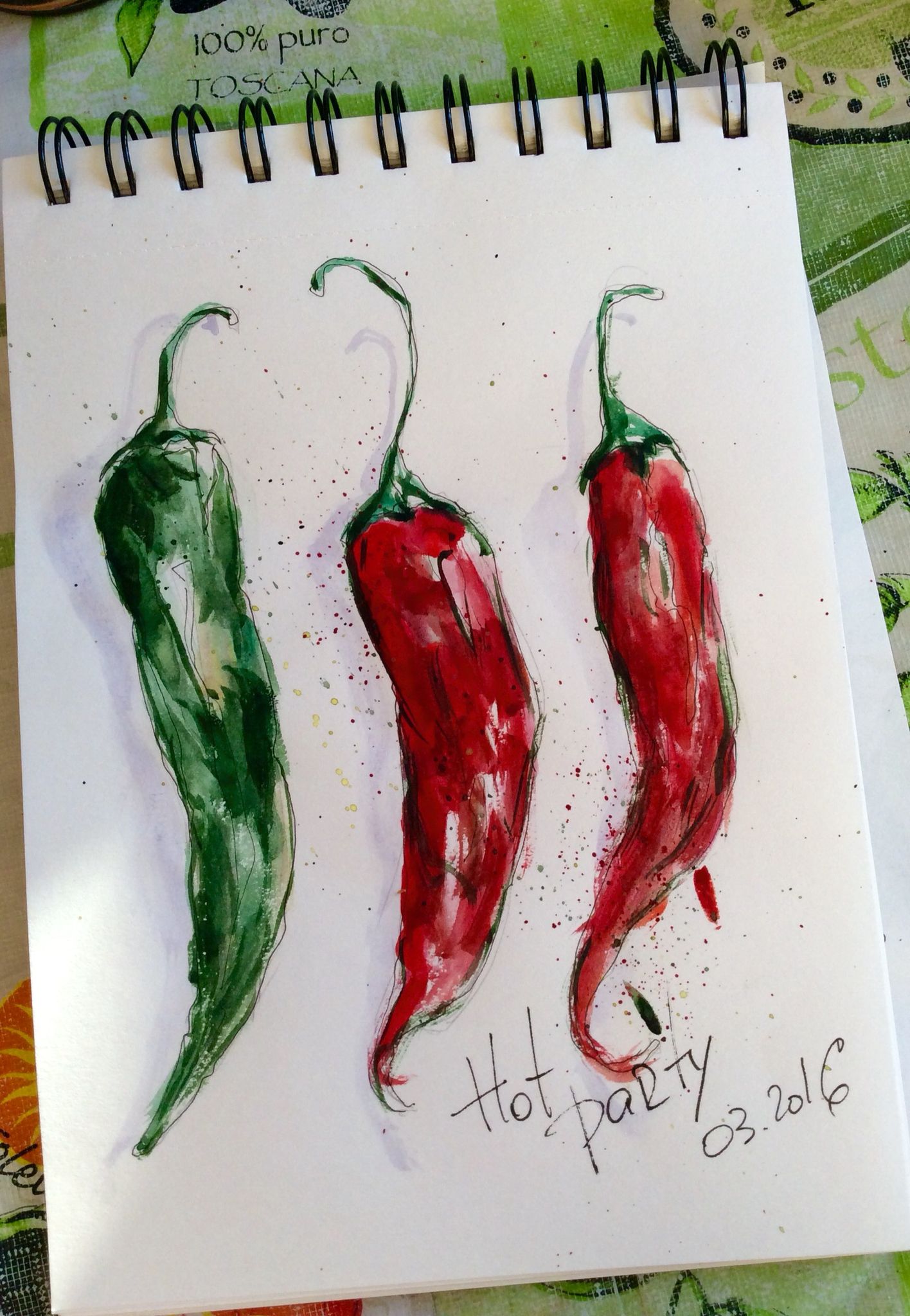 1416x2048 Red Hot Chili Pepper Watercolor Hottest Chili - Chili Painting