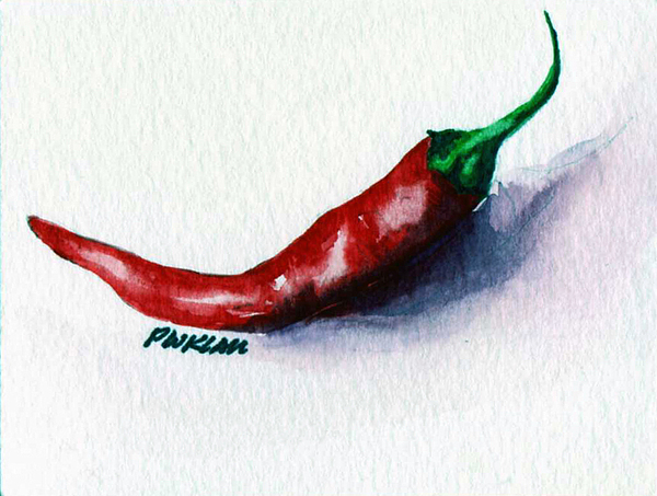 600x453 Chili Pepper Red 001 - Chili Painting