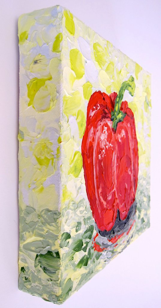 537x1024 One For All 8x8 Jill Saur Fine Art - Chili Pepper Painting