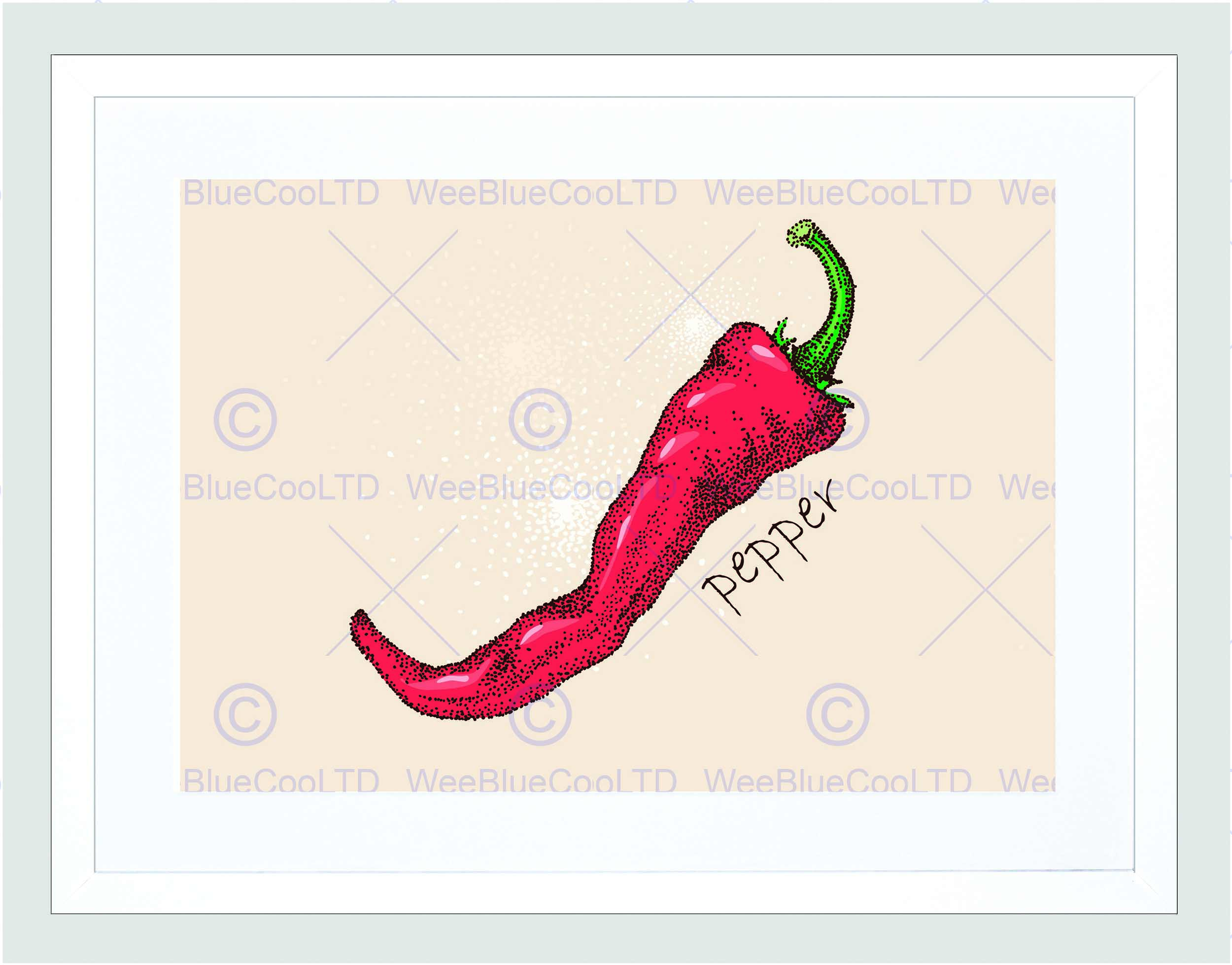 2500x1956 Painting Drawing Food Drink Red Hot Chilli Pepper Framed Art Print - Chili Pepper Painting