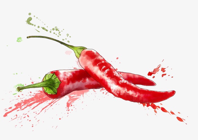 650x462 Painted Background Chili Peppers, Red Pepper, Chili, Painted - Chili Pepper Painting