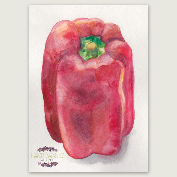 600x600 Red Pepper - Chili Pepper Painting