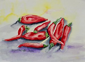 300x218 Chili Pepper Paintings Fine Art America - Chili Pepper Painting