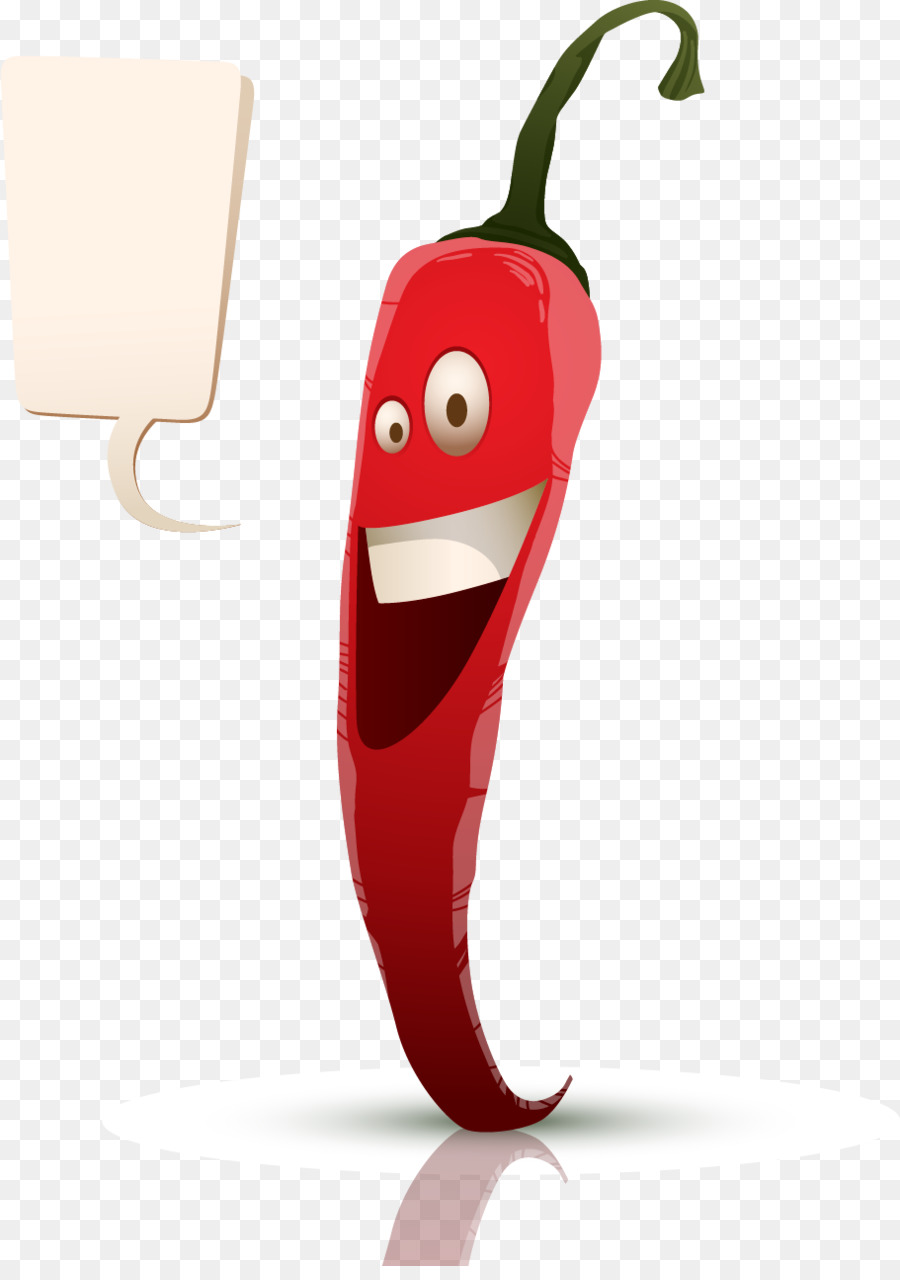 900x1280 Chili Pepper Bell Pepper Pizza Cartoon Food - Chili Pepper Painting