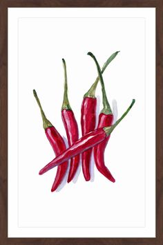 236x354 Chilli Peppers On Etsy, Chilli Pepper Painting Food - Chili Pepper Painting
