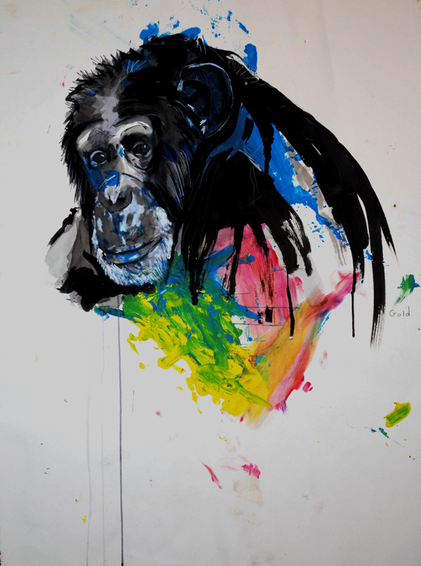 600x805 Painting With Chimps - Chimp Painting