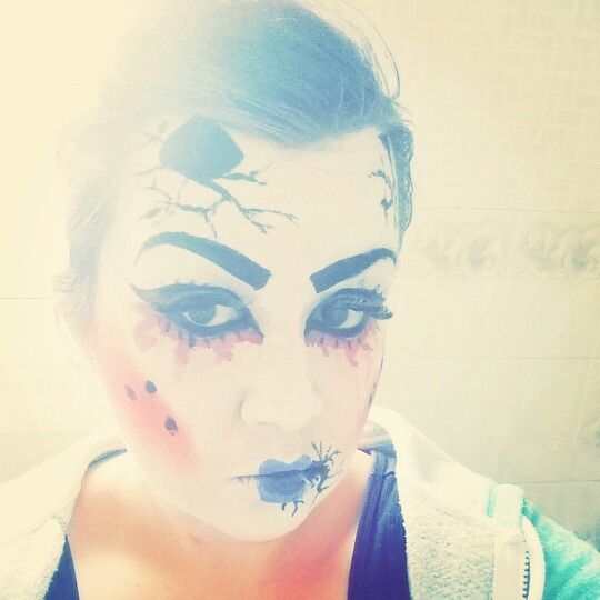 540x540 Halloween Make Up Broken China Doll Face Paint Make Up Looks By - China Doll Painting