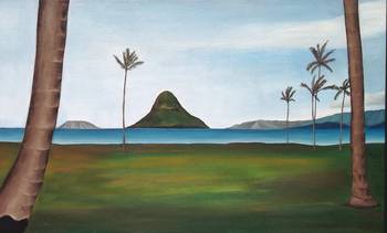 350x211 Mokolii, Chinaman's Hat Island, Oahu, Hawaii By Sela Tuamoheloa - Chinamans Hat Painting