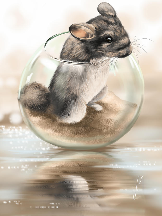 675x900 Chinchilla Painting By Veronica Minozzi - Chinchilla Painting