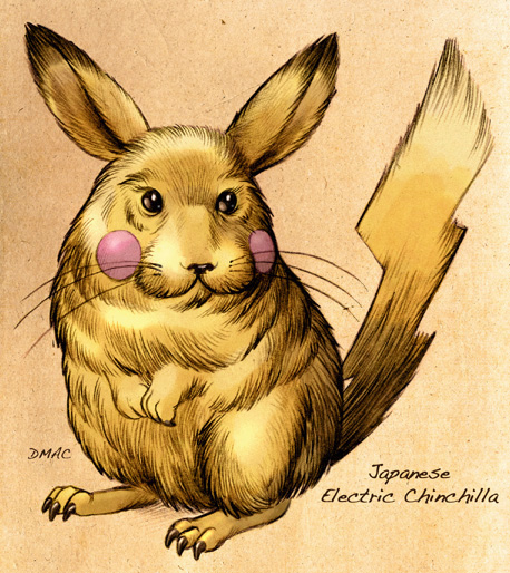 458x514 Japanese Electric Chinchilla By D Mac - Chinchilla Painting