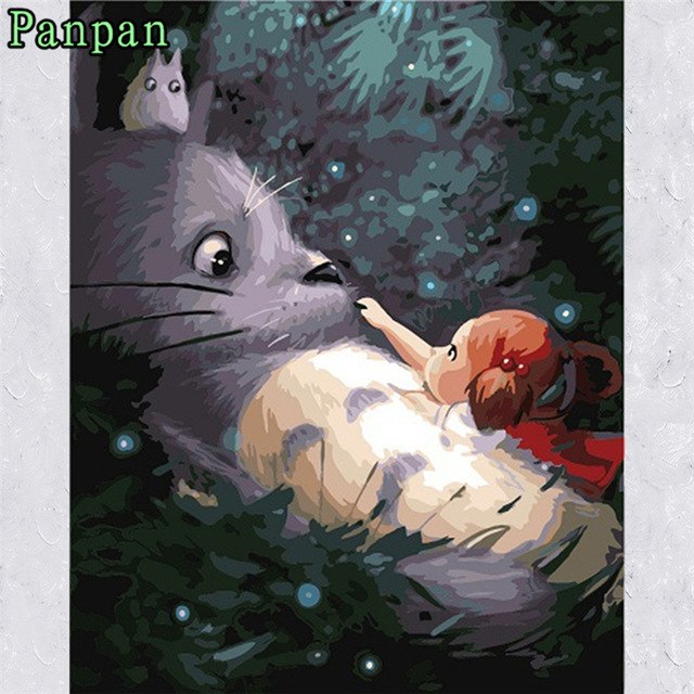 640x640 Painting By Numbers Classic Cartoon Chinchilla Diy Digital Oil - Chinchilla Painting