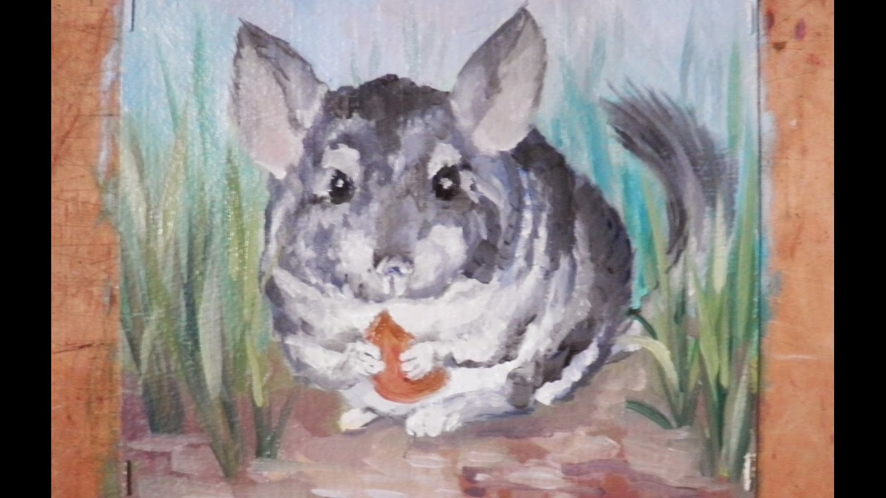1280x720 Oil Painting. Chinchilla - Chinchilla Painting