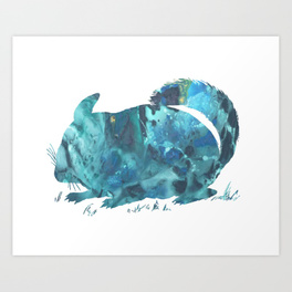 264x264 Chinchilla Painting Art Prints Society6 - Chinchilla Painting