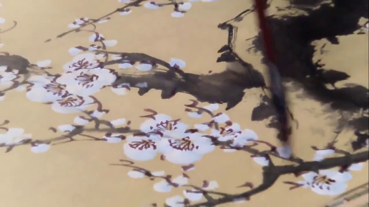 1280x720 Chinese Traditional Art Cherry Blossom Paintings - Chinese Blossom Painting