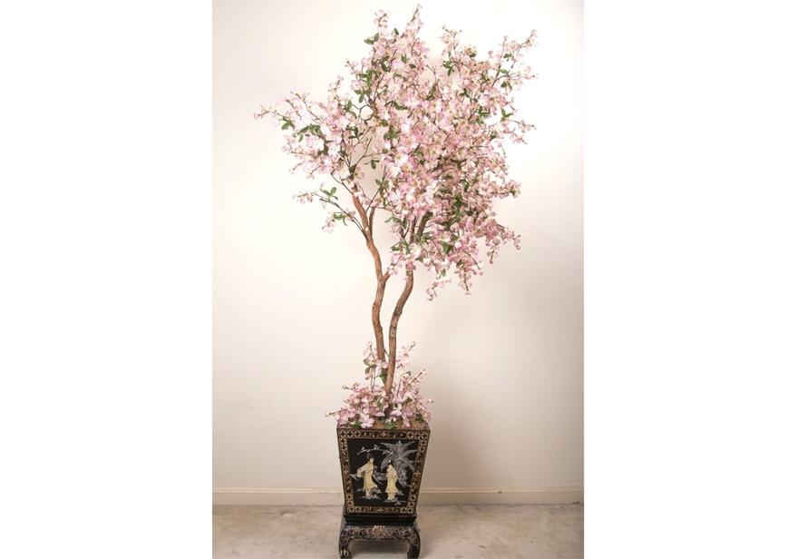 879x616 Chinese Blossom Tree Faux Cherry Blossom Tree In Ornate Planter - Chinese Blossom Tree Painting