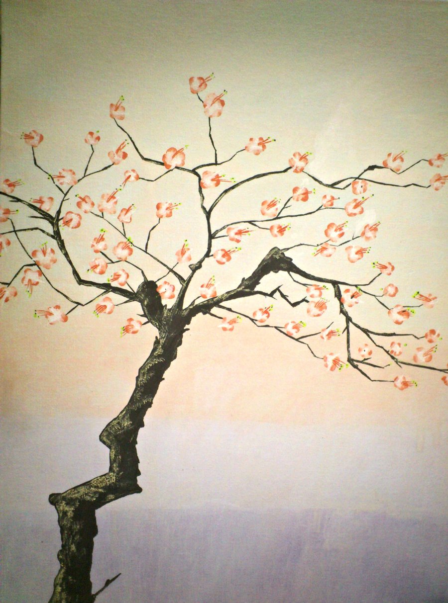 900x1213 Chinese Cherry Blossom Tree By Mysteriouskiara - Chinese Blossom Tree Painting