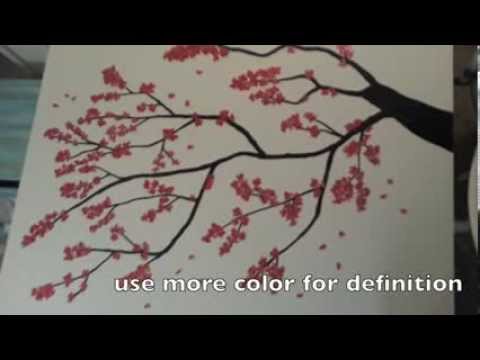 480x360 Diy Painting Japanese Cherry Blossom Tree - Chinese Blossom Tree Painting