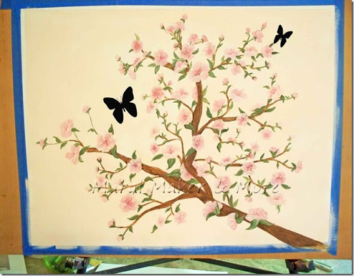 512x400 Painting More Cherry Blossoms - Chinese Blossom Tree Painting