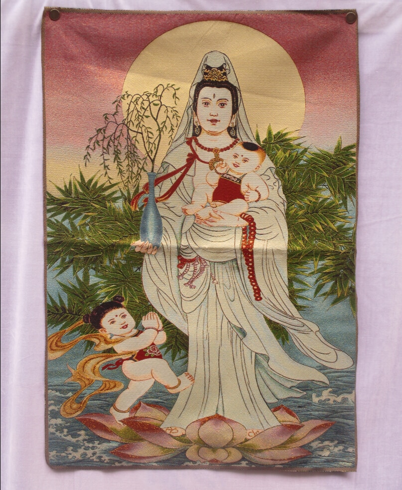 807x983 Collectible Traditional Chinese Thangka Of Kwan Yin Buddha - Chinese Buddha Painting