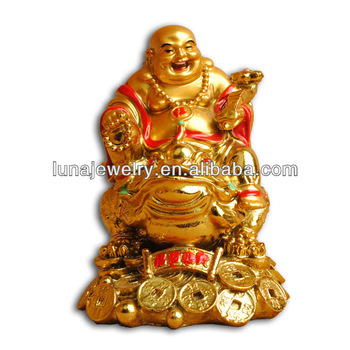 350x350 Fengshui Chinese Laughing Buddha,24k Golden Painting Buddha Statue - Chinese Buddha Painting