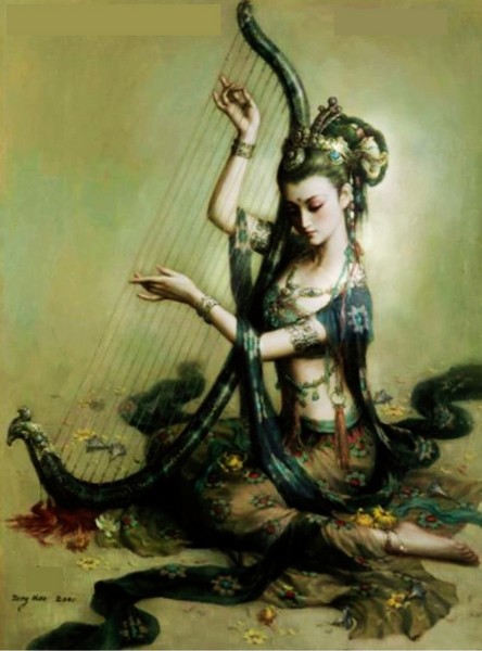 444x600 Hand Painted Chinese Buddha Oil Painting Art Chinese Calligraphy - Chinese Buddha Painting