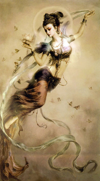 332x600 Hand Painted Chinese Buddhist Oil Painting On Canvas Chinese - Chinese Buddha Painting