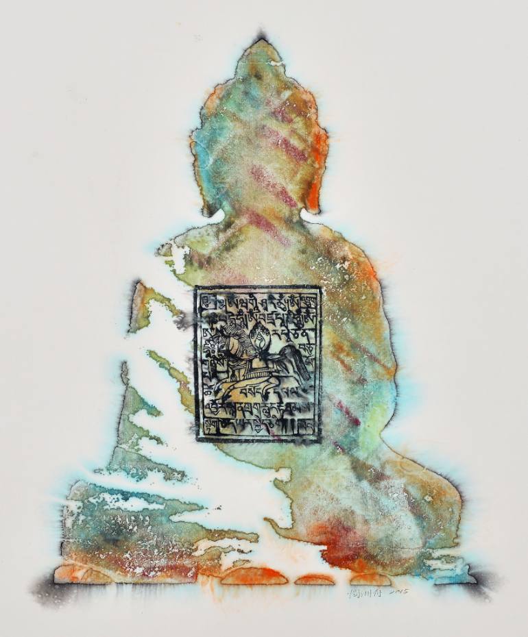 770x930 Saatchi Art Glowing Buddha Limited Edition Prints, (Original - Chinese Buddha Painting