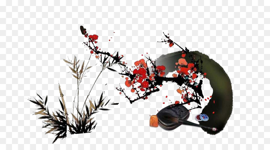 900x500 Ink Wash Painting Chinese Calligraphy Inkstick Ink Brush - Chinese Calligraphy Painting