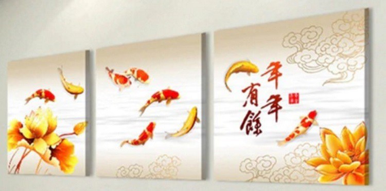 750x372 9 Beautiful Koi Fish Chinese Koi Fish Painting Chinese Calligraphy - Chinese Calligraphy Painting Fish